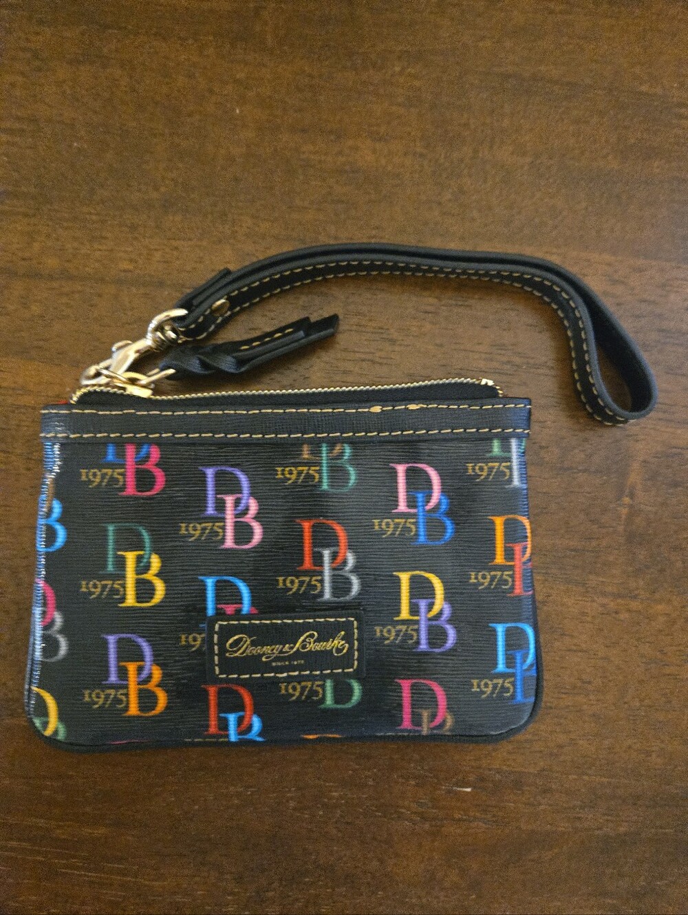 Dooney and Bourke Small Wristlet Black Retro 1975
